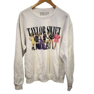 Official TAYLOR SWIFT ERAS Lover Tour crew sweatshirt White Sold Out M medium
